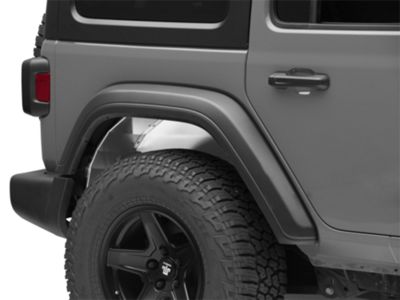 Road Armor Stealth Rear Fender Liners; Raw Steel (18-24 Jeep Wrangler JL)