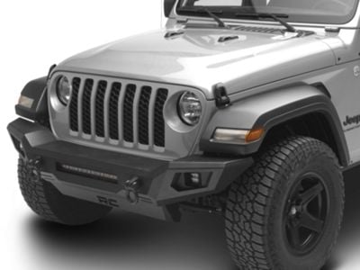 Rough Country Full-Width Front Bumper; Satin Black (20-24 Jeep Gladiator JT)