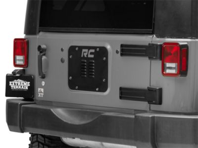 Tailgate Spare Tire Delete Filler Plate For Jeep Wrangler JK/JKU – Black Aluminum, No Drilling