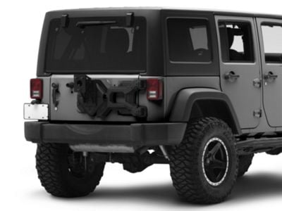 Rough Country HD Hinged Spare Tire Carrier Kit (07-18 Jeep Wrangler JK)