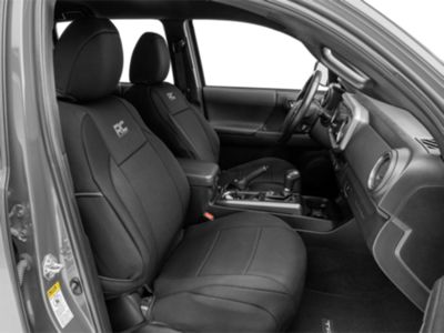 Rough Country Neoprene Front and Rear Seat Covers; Black (16-23 Tacoma Double Cab)