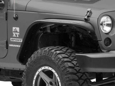 Rough Country Tubular Fender Flares; Front and Rear (07-18 Jeep Wrangler JK)
