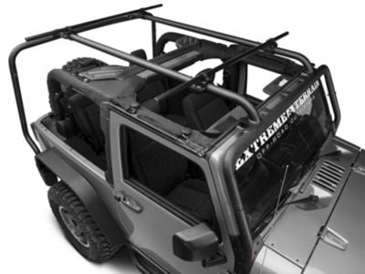 Rugged Ridge Sherpa Roof Rack Crossbars; 56.50-Inch (07-18 Jeep Wrangler JK)