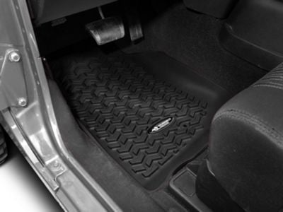 Rugged Ridge All-Terrain Front Floor Liners; Black (07-18 Jeep Wrangler JK)