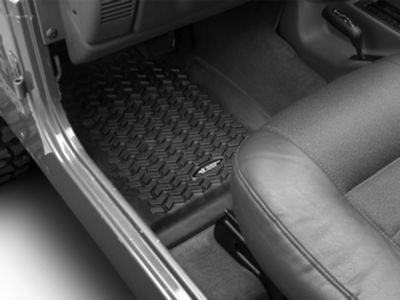 Rugged Ridge All-Terrain Front Floor Liners; Black (97-06 Jeep Wrangler TJ)