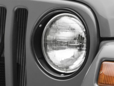 Rugged Ridge Headlight Bezels; Black (97-06 Jeep Wrangler TJ)