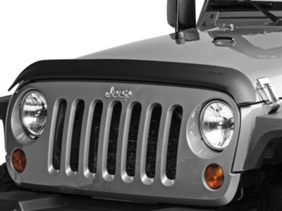 Rugged Ridge Hood Bug Deflector; Matte Black (07-18 Jeep Wrangler JK)