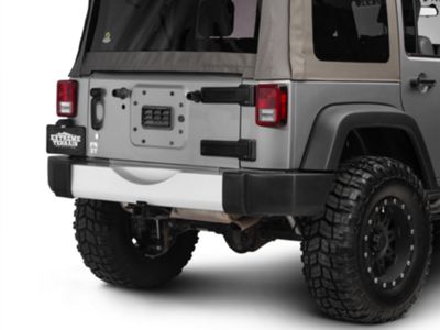 Rugged Ridge Rear Bumper Applique; Silver (07-18 Jeep Wrangler JK)