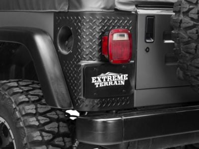 Rugged Ridge Rear Quarter Panel Body Armor Kit (97-06 Jeep Wrangler TJ w/ Bushwacker Style Fender Flares)