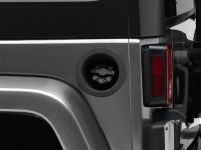 Rugged Ridge Elite Fuel Cap; Black Aluminum (01-18 Jeep Wrangler TJ & JK)