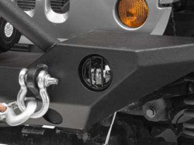 Rugged Ridge Euro Fog Light Guards; Textued Black (07-18 Jeep Wrangler JK)