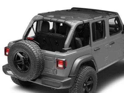 Rugged Ridge Full-Length Eclipse Sun Shade; Black (18-24 Jeep Wrangler JL 4-Door)