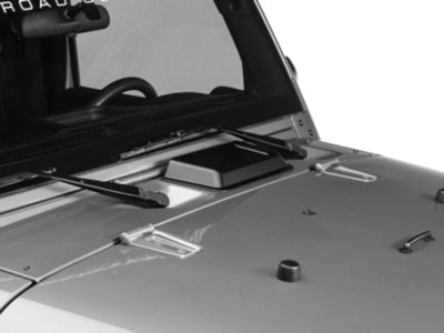 Rugged Ridge Cowl Vent Scoop; Black (98-18 Jeep Wrangler TJ & JK)