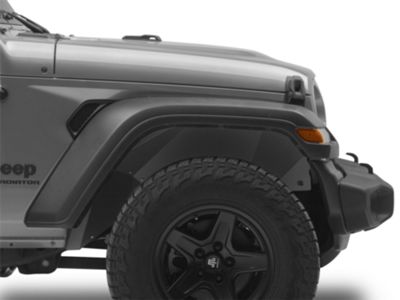 Rugged Ridge Aluminum Front Inner Fender Liners; Black (20-24 Jeep Gladiator JT)