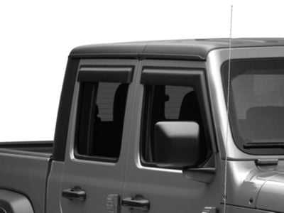 Rugged Ridge Window Visors; Matte Black (20-24 Jeep Gladiator JT)