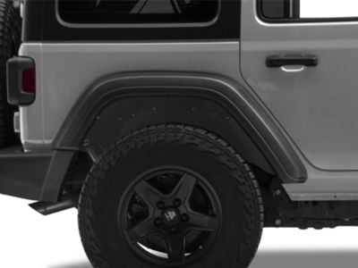 Rugged Ridge Aluminum Rear Inner Fender Liners; Black (18-24 Jeep Wrangler JL)