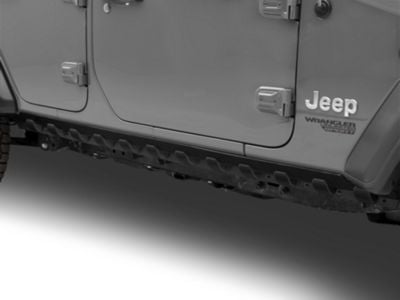 Rugged Ridge Jeep Wrangler Body Armor Rocker Guards; Black 11651.61 (18 ...