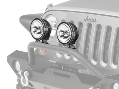Rugged Ridge 6-Inch Round Halogen Fog Light; Single (Universal; Some Adaptation May Be Required)