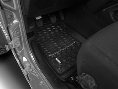 Rugged Ridge All-Terrain Front, Rear and Cargo Floor Liners; Black (18-24 Jeep Wrangler JL 4-Door, Excluding 4xe)
