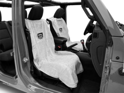 Seat Towel with Jeep Grille; Gray (Universal; Some Adaptation May Be Required)