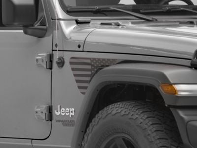 SEC10 Fender Vent Decals; American Flag (18-24 Jeep Wrangler JL)