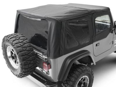 Smittybilt Replacement Top with Tinted Windows and Upper Door Skins; Black Denim (97-06 Jeep Wrangler TJ w/ Factory Soft Top, Excluding Unlimited)