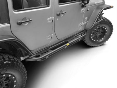 Smittybilt Jeep Wrangler SRC Side Armor; Textured Black