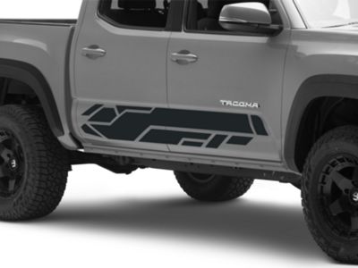 SEC10 Lower Side Graphic; Matte Black (05-23 Tacoma)