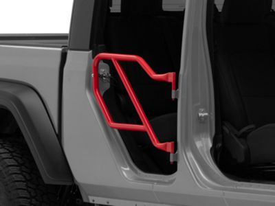 Steinjager Rear Trail Tube Doors; Red Baron (20-24 Jeep Gladiator JT)