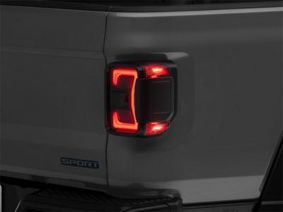 Renegade Series Sequential LED Tail Lights; Black Housing; Smoked Lens (20-24 Jeep Gladiator JT w/ Factory Halogen Tail Lights)