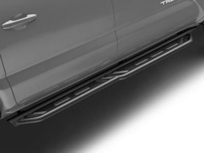 Rocker Steps; Textured Black (05-23 Tacoma Double Cab)