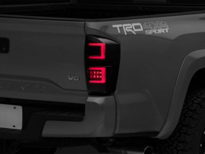 LED Tail Lights; Black Housing; Smoked Lens (16-23 Tacoma)