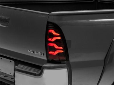 AlphaRex LUXX-Series LED Tail Lights; Alpha Black Housing; Clear Lens (05-15 Tacoma)
