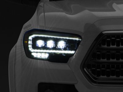 AlphaRex NOVA-Series LED Projector Headlights; Alpha Black Housing; Clear Lens (16-23 Tacoma TRD)