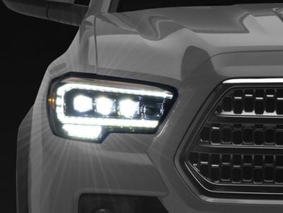 AlphaRex NOVA-Series LED Projector Headlights; Alpha Black Housing; Clear Lens (16-23 Tacoma SR5)