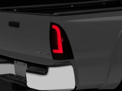 L-Bar LED Tail Lights; Black Housing; Smoked Lens (05-15 Tacoma w/ Factory Halogen Tail Lights)