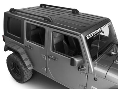 Teraflex Nebo Roof Rack Main Rail Kit; Black (11-18 Jeep Wrangler JK 4-Door)