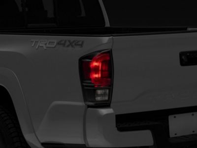 Toyota Tacoma TRD Pro Tail Light; Black Housing; Clear Lens