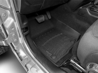 Weathertech Front and Rear Floor Liner HP; Black (20-24 Jeep Gladiator JT)