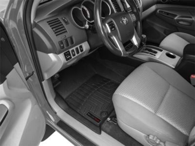 Weathertech DigitalFit Front and Rear Floor Liners; Black (12-15 Tacoma Double Cab)