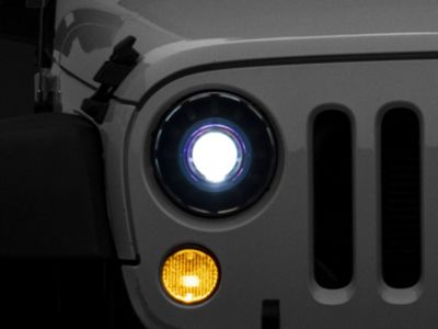 Morimoto Super7 LED Headlights; Black Housing; Clear Lens (07-18 Jeep Wrangler JK)